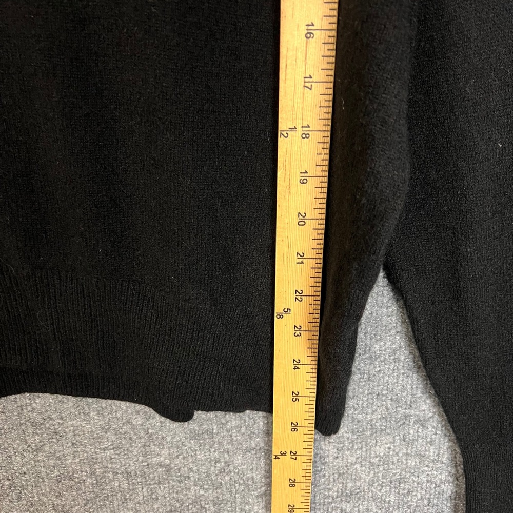 Quince Mongolian Cashmere sweater Large Black Excellent Boatneck Long Sleeve Top - Picture 5 of 8